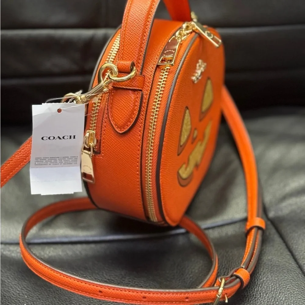 NWT Coach Canteen Crossbody Bag With Halloween Pumpkin Print CW468 - Picture 2 of 12